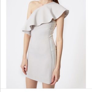 Aq/aq one shoulder ruffle dress